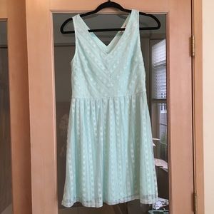 Teal v neck dress from ModCloth